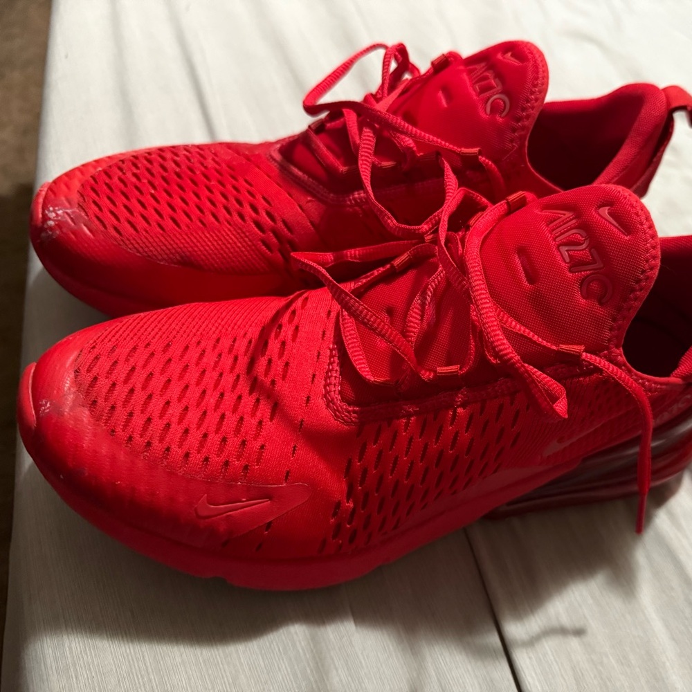 Shoes that are used has a scuff on the front other than that very comfortable
